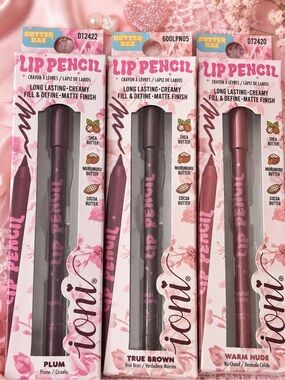 ICON Lip Pencil Set — Plum, True Brown, Warm Nude